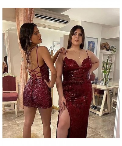 One Shoulder Sequin Homecoming Dress Tight Short Prom Dress Sparkly Backless Cocktail Mini Dress for Teens Gold $34.56 Dresses