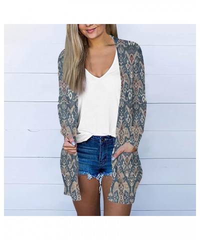 Long Sleeve Cardigan for Women Overszied Open Front Kimono Jackets with Pockets Slim Fit Comfort Outwear Shirts 4-navy $10.80...