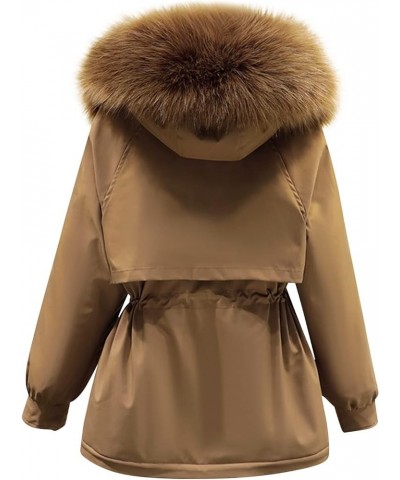 Puffer Jacket Women Plus Size Daily Winter Coat Lapel Collar Long Sleeve Jacket Vintage Thicken Coat Jacket Warm B $25.85 Jac...