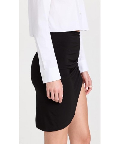 Women's Side Drape Miniskirt Black $36.54 Dresses