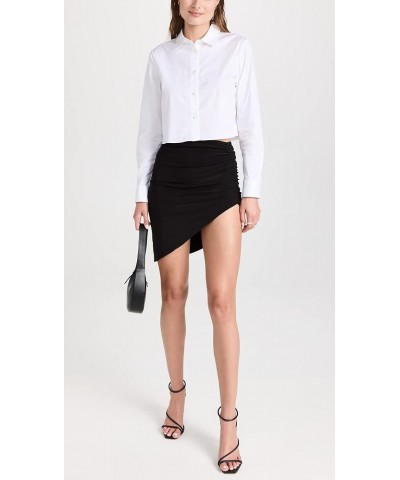 Women's Side Drape Miniskirt Black $36.54 Dresses