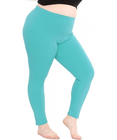 Women's Plus Size Knee & Full Length Leggings | X-Large - 7X Full Length Turquoise $11.19 Leggings