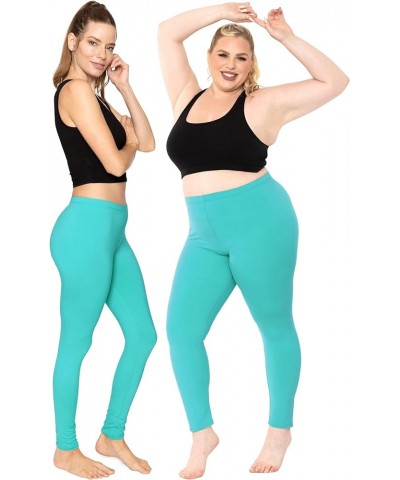 Women's Plus Size Knee & Full Length Leggings | X-Large - 7X Full Length Turquoise $11.19 Leggings