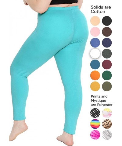 Women's Plus Size Knee & Full Length Leggings | X-Large - 7X Full Length Turquoise $11.19 Leggings