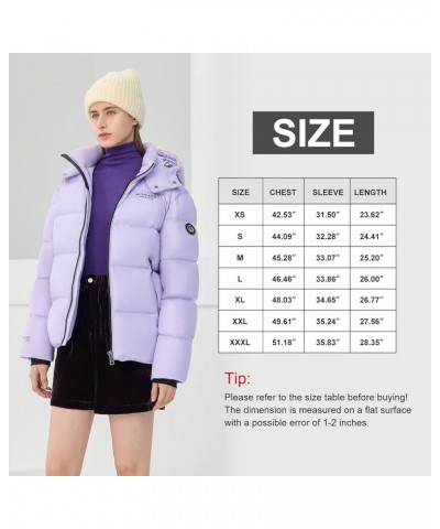 Eileen Gu Ailing Same Style Women's Thickened Winter Down Jacket, Detachable Hood Down Jacket Fashion Casual Jacket Purple $1...