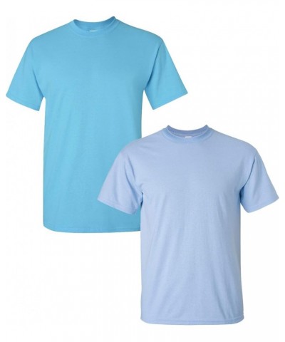 Men's Short Sleeve 4-Pack Cotton Jersey T-Shirt Sky/Lightblue $7.03 T-Shirts