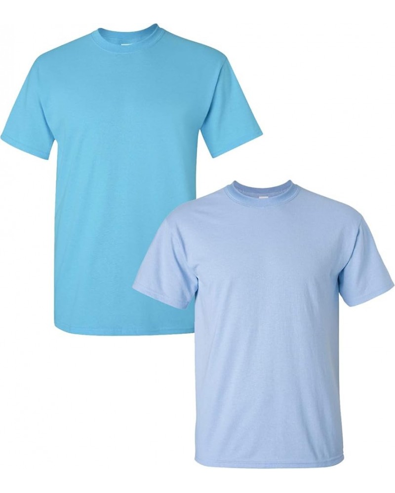 Men's Short Sleeve 4-Pack Cotton Jersey T-Shirt Sky/Lightblue $7.03 T-Shirts