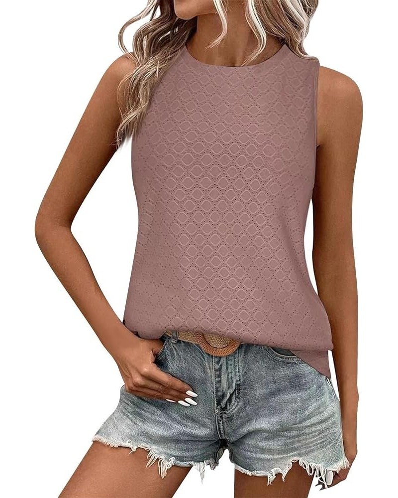 Tank Top for Women Trendy Summer Sleeveless Vest Shirts Casual Solid Tees Lightweight Ladies Blouses Vacation Outfits L-light...