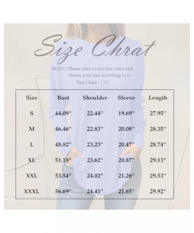 Fall Blouses for Women 2023 Long Sleeve Crewneck Basic Tops Oversized Fashion Soft Tunic to Wear with Leggings Shirts 1-blue ...