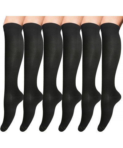 Compression Socks for Women 6 Pairs Circulation 20-30mmHg, Best for Running, Nurses, Pregnant, Sports and Athletic Black $14....