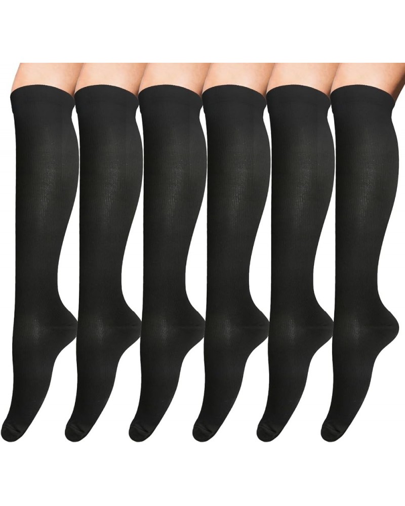 Compression Socks for Women 6 Pairs Circulation 20-30mmHg, Best for Running, Nurses, Pregnant, Sports and Athletic Black $14....