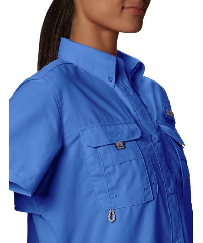 Women's Bahama Short Sleeve Shirt Blue Macaw $27.94 Blouses