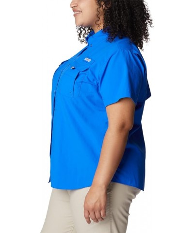 Women's Bahama Short Sleeve Shirt Blue Macaw $27.94 Blouses