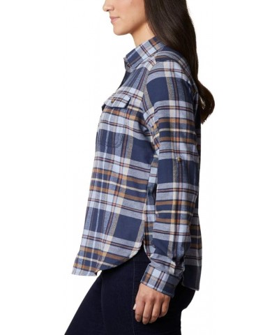 Women's Pine Street Stretch Flannel Velvet Cove Multi $9.98 Blouses