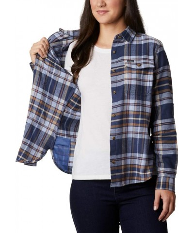 Women's Pine Street Stretch Flannel Velvet Cove Multi $9.98 Blouses