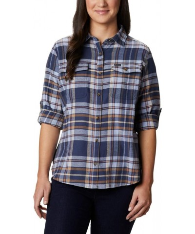 Women's Pine Street Stretch Flannel Velvet Cove Multi $9.98 Blouses