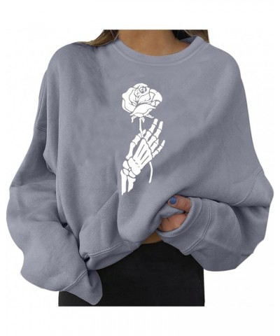 Oversized Sweatshirt for Women Vintage Graphic Fashion Casual Crewneck Long Sleeve Pullover Sweatshirt Tops Shirt Ha4-gray $6...