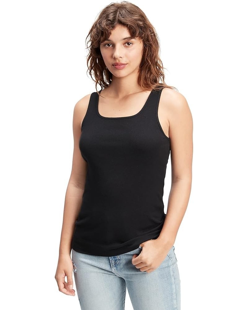 Women's Ribbed Tank Top True Black $10.25 Tanks