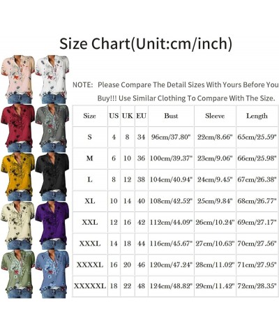 Summer Tops for Women 2023 Short Sleeve Button V Neck Graphic Floral Trendy Shirts Top Dressy Casual Tee Blouses B Beige $8.3...