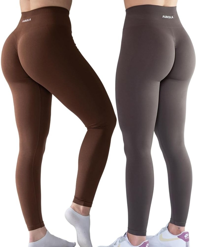 Workout Leggings for Women Seamless Scrunch Tights Tummy Control Gym Fitness Girl Sport Active Yoga Pants Intensify Set (Ches...