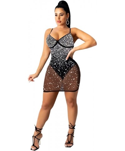 Women Sexy Hot Drilling Bodycon Dresses Glitter Sequin Elegant Dress Party Club Night Dress A13 Black 01 $27.95 Dresses