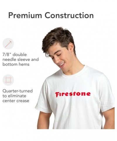 Firestone Apparel - Classic Cotton Branded T Shirt – Unisex Graphic Logo Tshirts – Modern Classic Fit – Adult Sizes Red With ...