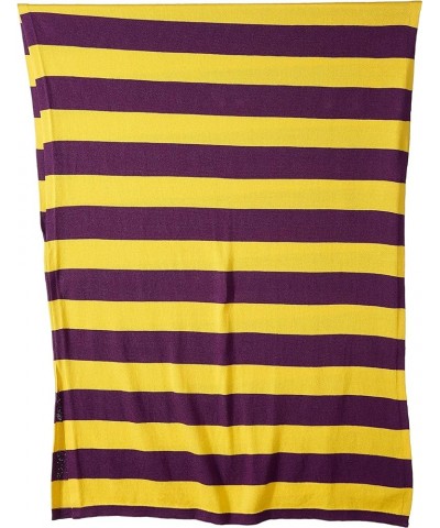 Women's Classic Everyday Cotton Poncho Purple/Gold Wide Stripe $8.16 Jackets