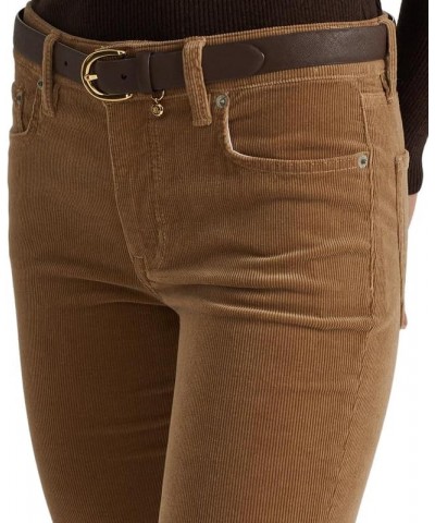 Women's Stretch Corduroy Mid-Rise Straight Pants Light Truffle $40.85 Pants