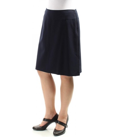 Women's Solid Straight Basic Skirt Midnight $15.89 Skirts