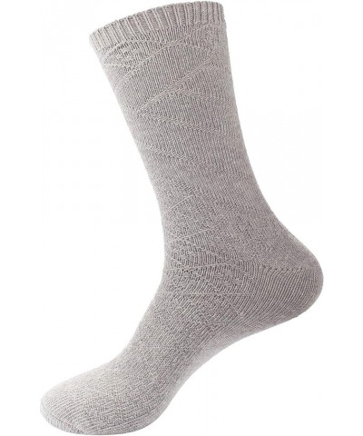 Soft Warm Crew Boot Slouch Socks for Women, Ladies and Girls, Vintage Cabin Tube Socks Pattern Design Grey $11.19 Activewear