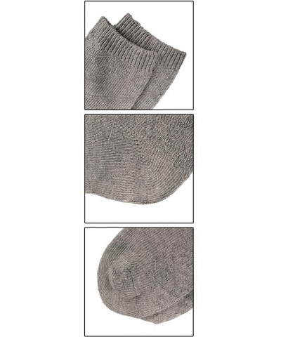 Soft Warm Crew Boot Slouch Socks for Women, Ladies and Girls, Vintage Cabin Tube Socks Pattern Design Grey $11.19 Activewear