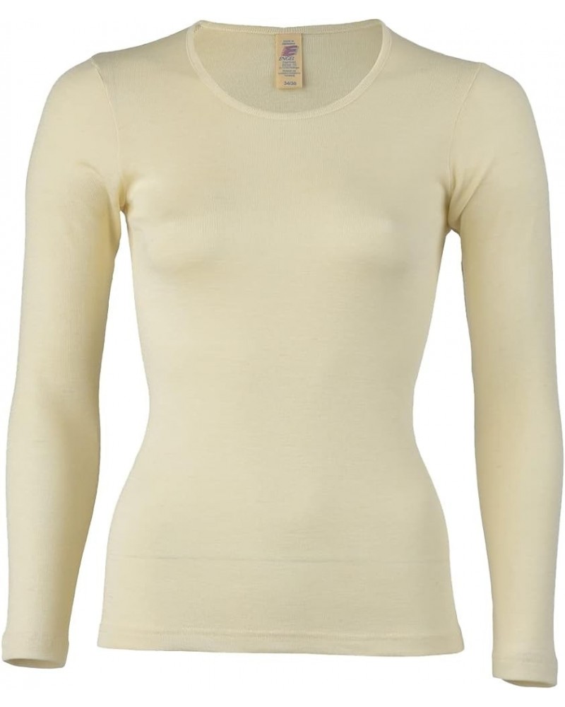 Women's Thermal Base Layer Top - Lightweight Moisture Wicking Organic Merino Wool Silk Undershirt Natural $38.68 Lingerie