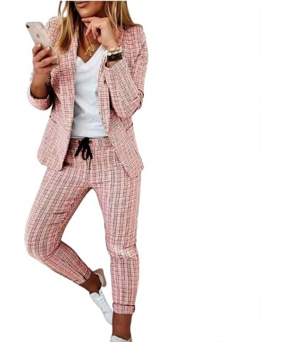 Womens Business Work Suit Set Open Front Blazer and Pants for Office Lady Slim Fit Elastic Pant 2 Piece Outfits A02 $35.18 Suits