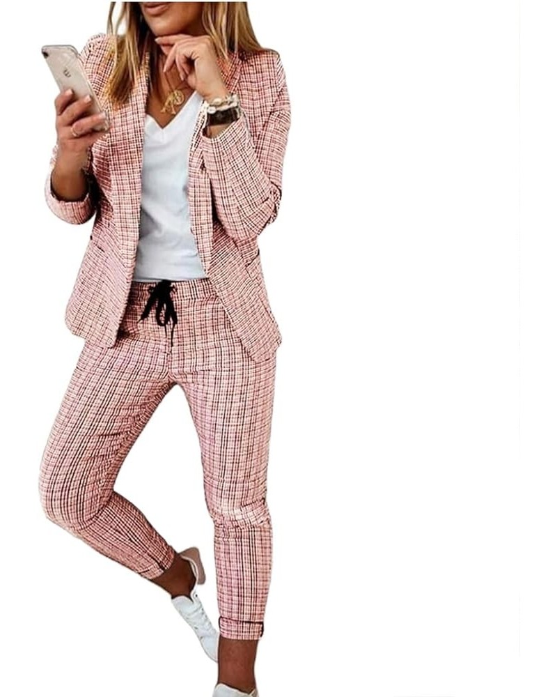 Womens Business Work Suit Set Open Front Blazer and Pants for Office Lady Slim Fit Elastic Pant 2 Piece Outfits A02 $35.18 Suits