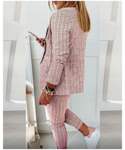 Womens Business Work Suit Set Open Front Blazer and Pants for Office Lady Slim Fit Elastic Pant 2 Piece Outfits A02 $35.18 Suits