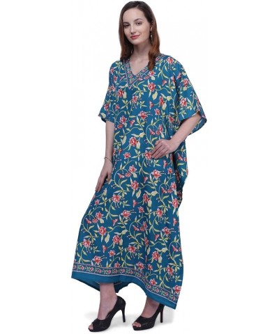 Women Kaftans Dresses, S-3XL, Regular to Plus Size 151-teal $10.00 Swimsuits