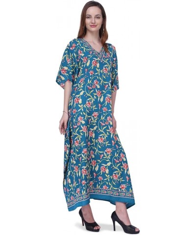 Women Kaftans Dresses, S-3XL, Regular to Plus Size 151-teal $10.00 Swimsuits