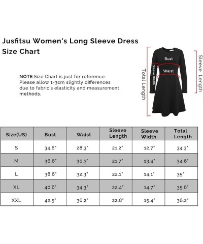 Women's Long Sleeve Short Skater Casual A-line Dress Elegant Swing Dress Crewneck for Fall Winter Spring Burgundy $20.16 Dresses