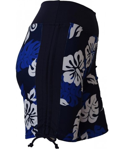 Women UPF 50+ Beach Board Shorts Swimsuit Hot Pants Bathing Swim Rash Guard Bottom (RSAP) Navy With Blue White $14.60 Swimsuits