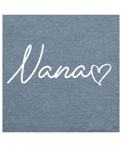 Nana T Shirt Women Funny Letter Print Love Heart Graphic Grandma Gift Tops Tees Casual Short Sleeve Shirts Top Light Blue $13...