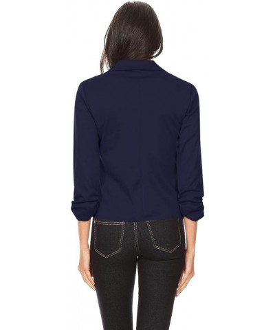 Women's Long Sleeves Open Front Office Work Wear Solid Blazer Jacket Hbl00758 Navy $15.57 Blazers