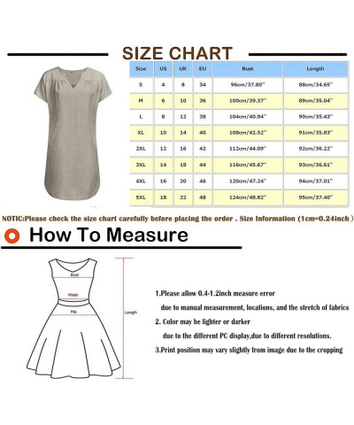 Women's Graduation Dresses 2023 Size Casual Daisy Printed V-Neck Short Sleeve Loose Knee Length Dress Dresses Z-3-yellow $10....