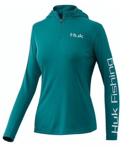 Women's Icon X Hoodie |UPF 50+ Long-Sleeve Fishing Shirt Deep Lake $22.28 Activewear