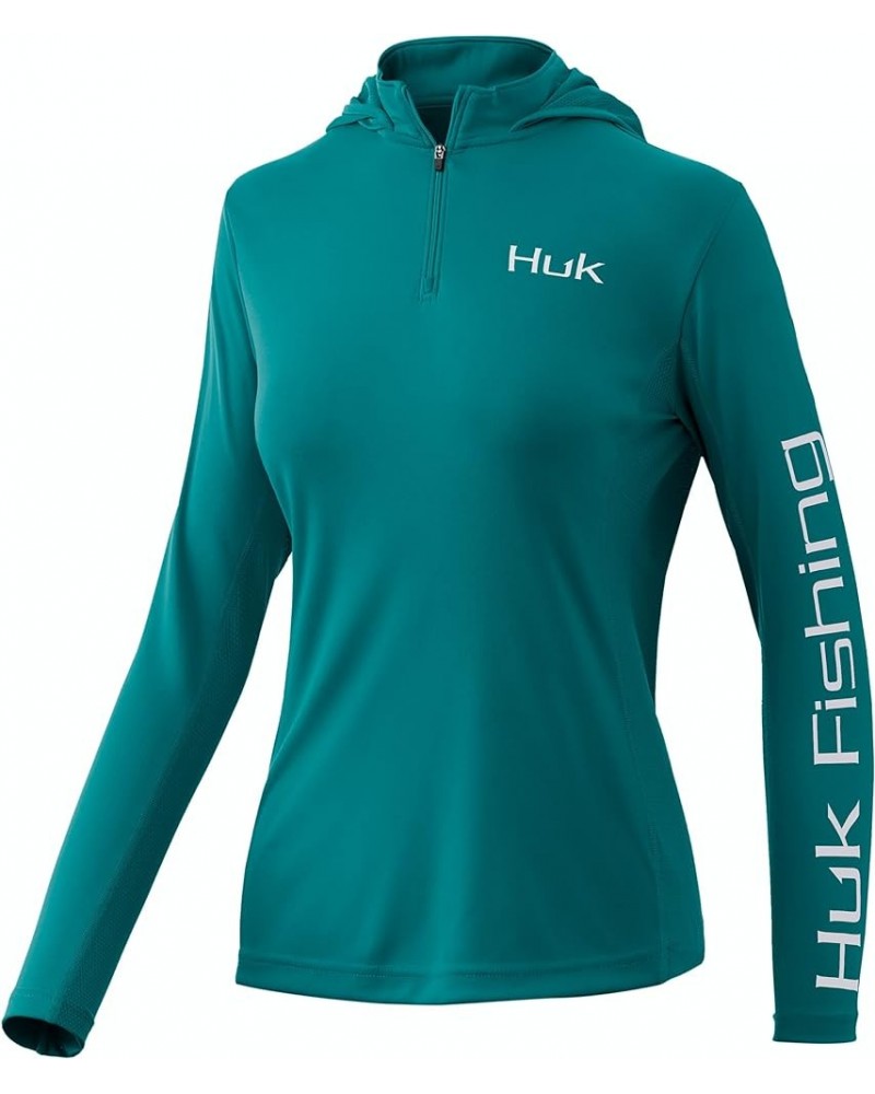 Women's Icon X Hoodie |UPF 50+ Long-Sleeve Fishing Shirt Deep Lake $22.28 Activewear