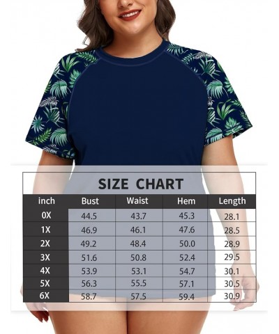 Women's Plus Size Rash Guard Swim Shirt Short Sleeves UPF 50+ Swimwear Workout Top 0X-6X Floral 15 $16.37 Swimsuits