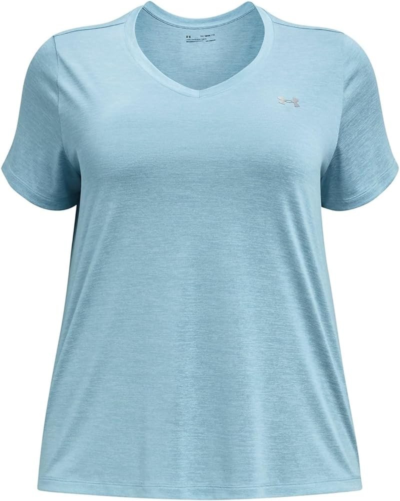 Women's Tech Short-Sleeve V-Neck-Twist (490) Blizzard / White / Metallic Silver 2X $13.80 Activewear