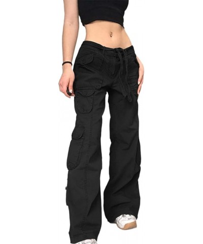 Women Fashion Denim Pants High Waist Straight Leg Baggy E-Girls Boyfriend Jeans Trousers Streetwear Black-42 $14.45 Jeans