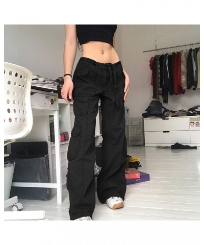 Women Fashion Denim Pants High Waist Straight Leg Baggy E-Girls Boyfriend Jeans Trousers Streetwear Black-42 $14.45 Jeans