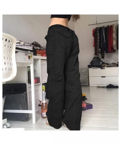 Women Fashion Denim Pants High Waist Straight Leg Baggy E-Girls Boyfriend Jeans Trousers Streetwear Black-42 $14.45 Jeans