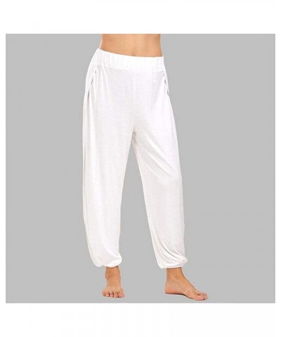 Tearaway Warm Up Sweatpants Women Side Split Snap Relaxed Fit Joggers Athletic Workout Pants Baggy Lounge Trousers 2 White $1...